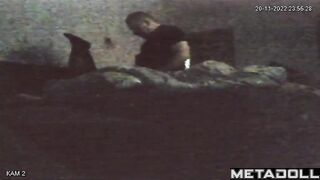 Russian nerd came home from the factory and fucked his wife in stockings
