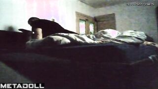Russian nerd came home from the factory and fucked his wife in stockings