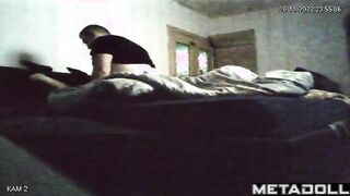Russian nerd came home from the factory and fucked his wife in stockings