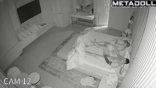 Chubby blonde moving sexy on his strong cock, watch