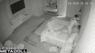Chubby blonde moving sexy on his strong cock, watch