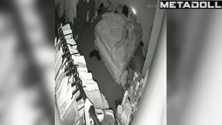 Long-haired woman enjoying his presence in her bed