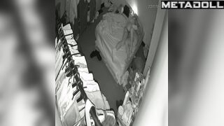 Long-haired woman enjoying his presence in her bed