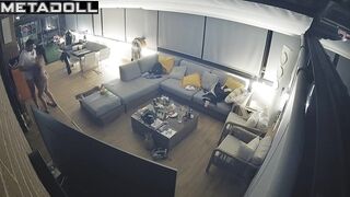 Busty whore in sexy lingerie making blowjob to a client