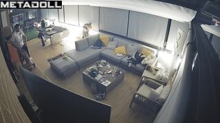 Busty whore in sexy lingerie making blowjob to a client