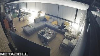 Busty whore in sexy lingerie making blowjob to a client