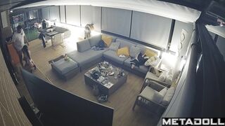 Busty whore in sexy lingerie making blowjob to a client