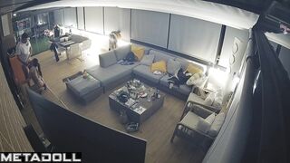 Busty whore in sexy lingerie making blowjob to a client