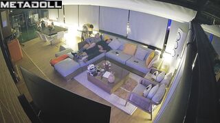 Couple fucking lazy on friday evening, living room scenes
