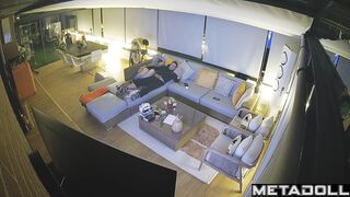 Couple fucking lazy on friday evening, living room scenes