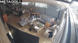 This pretty blonde is the best dick rider, living room tapes