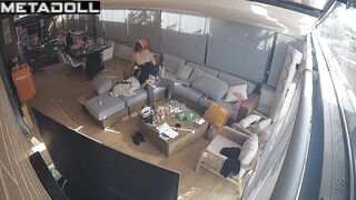 This pretty blonde is the best dick rider, living room tapes