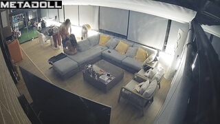 Boy fucked her standing up (hidden video from a huge living room)