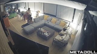 Boy fucked her standing up (hidden video from a huge living room)