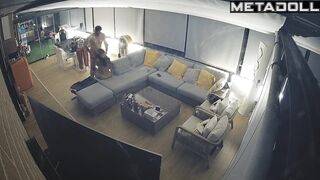 Boy fucked her standing up (hidden video from a huge living room)