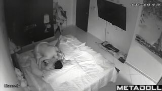 Blonde and brunet enjoying perfect romantic night together