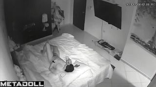 Blonde and brunet enjoying perfect romantic night together