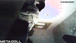 Guy fucking a whore in stockings in the dirty hotel