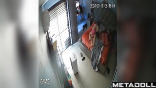 Two people enjoying common time in bed - hidden tape