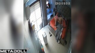 Two people enjoying common time in bed - hidden tape