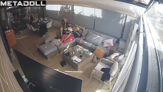 She climbed on his dick in a dress with an unusual neckline