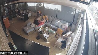 She climbed on his dick in a dress with an unusual neckline