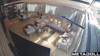 Blonde with juicy body saddled cock her rich lover