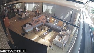 Blonde with juicy body saddled cock her rich lover