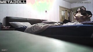 Chubby guy fucking a prostitute in a cheap hotel room