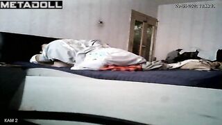 Brunette playing with her humming friend, solo video