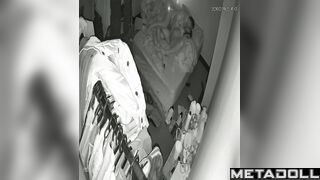 They enjoying safe sex with a condom, bedroom tape