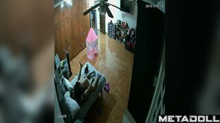 He wet her pussy with saliva and fucked sweetly, look