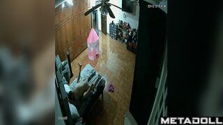 He wet her pussy with saliva and fucked sweetly, look