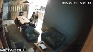 People enjoying each other on the kitchen chair right now