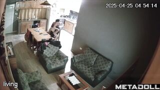 People enjoying each other on the kitchen chair right now