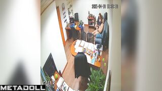 Colleagues locked themselves in the office and licked each other