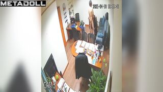 Colleagues locked themselves in the office and licked each other