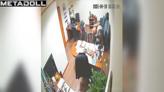 Colleagues locked themselves in the office and licked each other