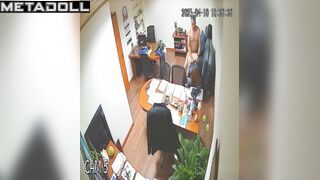 Colleagues locked themselves in the office and licked each other