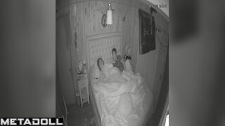 Milf and old fart had lazy sex under the blanket, look