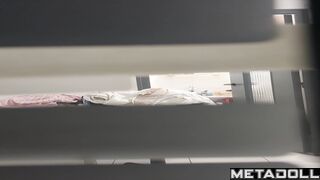 Stranger watching naked babe in the bathroom right now