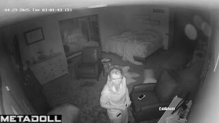 Wife made her horny husband handjob in the middle of the night
