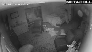 Wife made her horny husband handjob in the middle of the night