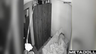 Warm hugs after passionate sex, bedroom hidden tape