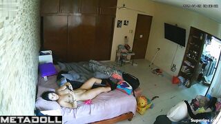 Naked gorgeous lady masturbating for her own pleasure