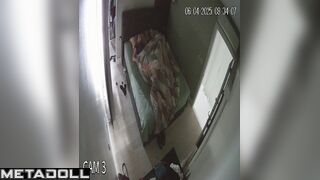 Lazy sex right after waking up - hidden home camera