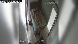 Lazy sex right after waking up - hidden home camera