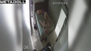 Lazy sex right after waking up - hidden home camera