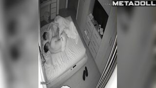 Couple kissed for a long time during their night foreplay