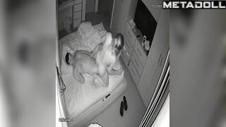 Couple kissed for a long time during their night foreplay